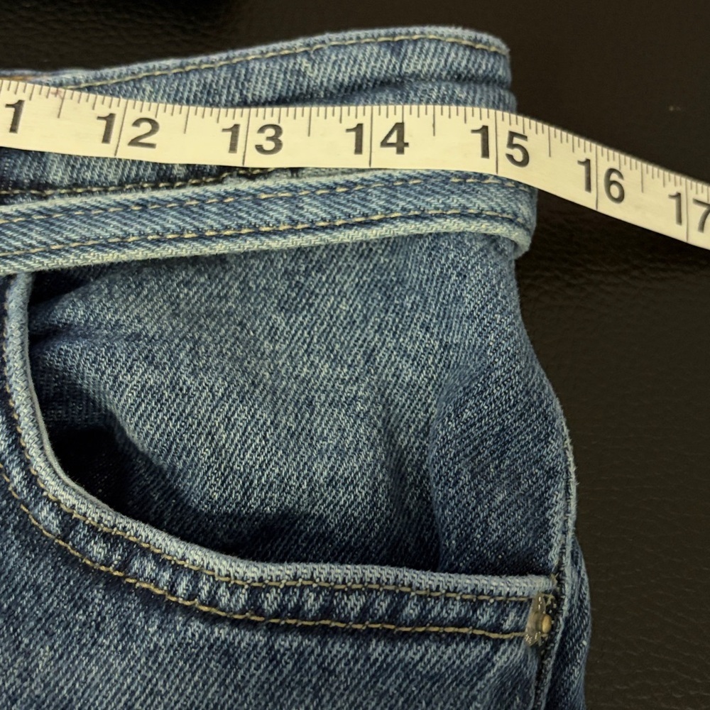 Free People We the Free Sabine Slim A Line Jeans HIBERNATE Blue straight leg 31 - Picture 14 of 14